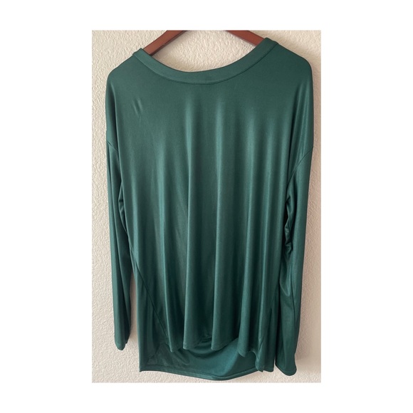 Halogen Drape Back Top in Emerald - Picture 7 of 11